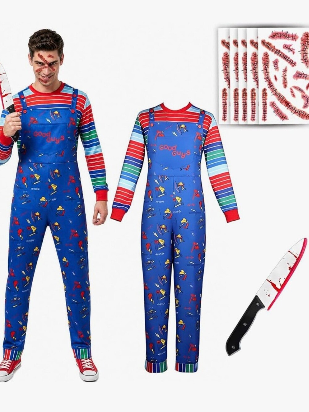 NIB Men's Child's Play Chucky Halloween Costume - Large